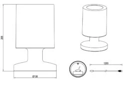 Reality Leuchten Kleine Akku Tischleuchte SILVA Weiß, Solar & USB Aufladbar,Höhe 20cm -Bestes Beleuchtungs Geschäft kleine akku tischleuchte silva weiss solar usb auf 7