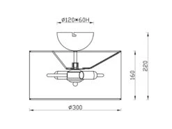 Trio Leuchten Kleine Deckenleuchte JULIETA Mit Samt Lampenschirm Beige Gold Ø 30cm -Bestes Beleuchtungs Geschäft kleine deckenleuchte julieta mit samt lampenschirm 4