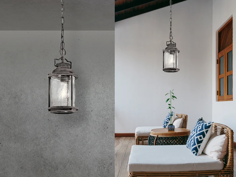 KICHLER Kleine Industrial Pendelleuchte ASHLAND BAY Für Innen & Außen, Anthrazit Ø15cm 3 KICHLER Kleine Industrial Pendelleuchte ASHLAND BAY Für Innen & Außen, Anthrazit Ø15cm