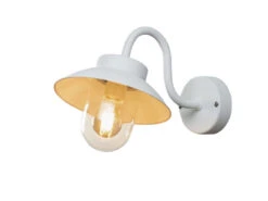 MeineWunschleuchte Kleine LED Außenwandleuchte Aus Aluminium Weiß, Höhe 24cm -Bestes Beleuchtungs Geschäft kleine led aussenwandleuchte aus aluminium weiss h 1