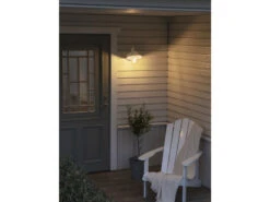 MeineWunschleuchte Kleine LED Außenwandleuchte Aus Aluminium Weiß, Höhe 24cm -Bestes Beleuchtungs Geschäft kleine led aussenwandleuchte aus aluminium weiss h 3