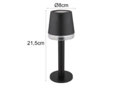 Globo Kleine LED Outdoor Solar Tischleuchte Aus Kunststoff In Schwarz, Höhe 21,5cm -Bestes Beleuchtungs Geschäft kleine led outdoor solar tischleuchte aus kunststo 2