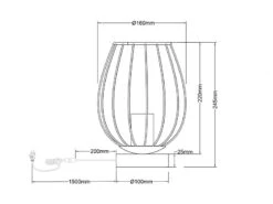 MeineWunschleuchte Kleine LED Tischleuchte Mit Gitter Lampenschirm In Schwarz, Höhe 24,5cm -Bestes Beleuchtungs Geschäft kleine led tischleuchte mit gitter lampenschirm in 6