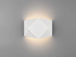 Trio Leuchten Kleine LED Wandleuchte ZANDOR Mit Lasercut Muster In Weiß, 18cm Breit