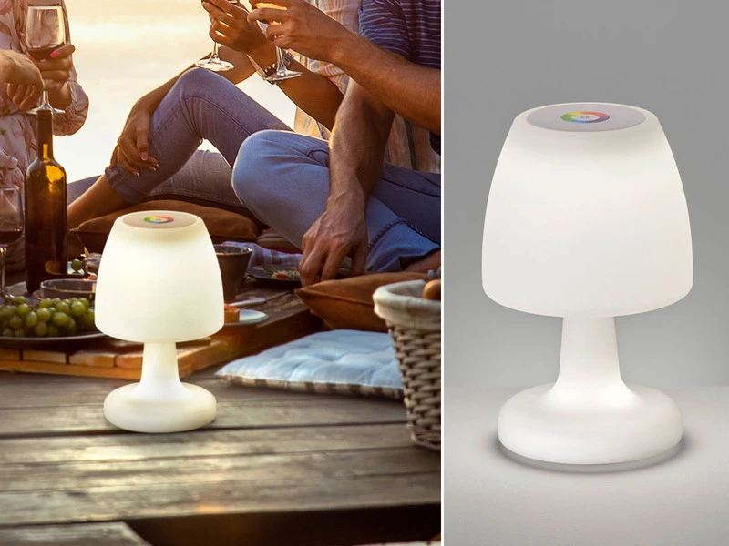 FHL Easy Kleine Outdoor Akku Tischlampe BARLETTA 26cm Ohne Kabel - LED & RGB 3 FHL Easy Kleine Outdoor Akku Tischlampe BARLETTA 26cm Ohne Kabel - LED & RGB