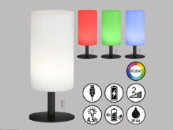 FHL Easy Kleine Outdoor Akku Tischlampe LARINO Mit RGB Farbwechsel, Höhe 28cm -Bestes Beleuchtungs Geschäft kleine outdoor akku tischlampe larino mit rgb farb 3