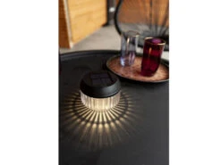 Lutec Kleine Solar Tischleuchte DIVA 2er SET Geriffeltes Glas, Ø11cm Höhe 8cm -Bestes Beleuchtungs Geschäft kleine solar tischleuchte diva 2er set geriffeltes 7