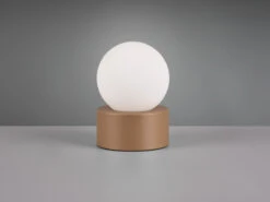 Reality Leuchten Kleine Tischleuchte COUNTESS On-off Touch Glaskugel Weiß, Coffee Ø12cm -Bestes Beleuchtungs Geschäft kleine tischleuchte countess on off touch glaskuge 2