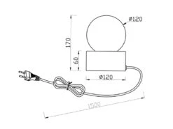Reality Leuchten Kleine Tischleuchte COUNTESS On-off Touch Glaskugel Weiß, Coffee Ø12cm -Bestes Beleuchtungs Geschäft kleine tischleuchte countess on off touch glaskuge 5