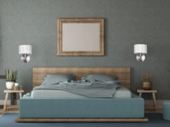 Trio Leuchten Kleine Wandleuchte CASSIO Silber Matt Mit Schalter & Stoffschirm Weiß -Bestes Beleuchtungs Geschäft kleine wandleuchte cassio silber matt mit schalter 6