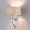 Fischer & Honsel Kleine Wandleuchte DREAM Mit Stoffschirm Beige Eckig & LED Leselampe -Bestes Beleuchtungs Geschäft kleine wandleuchte dream mit stoffschirm beige eck