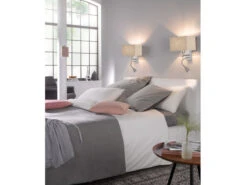 Fischer & Honsel Kleine Wandleuchte DREAM Mit Stoffschirm Beige Eckig & LED Leselampe -Bestes Beleuchtungs Geschäft kleine wandleuchte dream mit stoffschirm beige eck 2