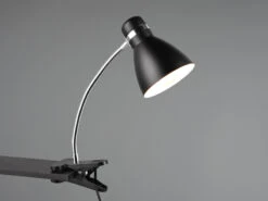 Reality Leuchten Klemmleuchte HARVEY Flexibel, Chrom & Metallschirm Schwarz, 36cm -Bestes Beleuchtungs Geschäft klemmleuchte harvey flexibel chrom metallschirm sc 2