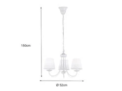 Trio Leuchten Kronleuchter CORTEZ 3 Flammig Mit Stoffschirmen In Weiß Ø 52cm 14 Trio Leuchten Kronleuchter CORTEZ 3 Flammig Mit Stoffschirmen In Weiß Ø 52cm -Bestes Beleuchtungs Geschäft kronleuchter cortez 3 flammig mit stoffschirmen in 3