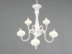 Trio Leuchten Kronleuchter ELSA Im Landhausstil, 5-flammig Stehend, Weiß 15 Trio Leuchten Kronleuchter ELSA Im Landhausstil, 5-flammig Stehend, Weiß -Bestes Beleuchtungs Geschäft kronleuchter elsa im landhausstil 5 flammig stehen 4