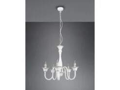 Trio Leuchten Kronleuchter ELSA Im Landhausstil, 5-flammig Stehend, Weiß 17 Trio Leuchten Kronleuchter ELSA Im Landhausstil, 5-flammig Stehend, Weiß -Bestes Beleuchtungs Geschäft kronleuchter elsa im landhausstil 5 flammig stehen 6