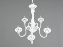 Trio Leuchten Kronleuchter ELSA Im Landhausstil, 5-flammig Stehend, Weiß 18 Trio Leuchten Kronleuchter ELSA Im Landhausstil, 5-flammig Stehend, Weiß -Bestes Beleuchtungs Geschäft kronleuchter elsa im landhausstil 5 flammig stehen 7