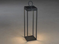 Konstsmide LED Akku Bodenleuchte RAVELLO , Aluminium Schwarz, Höhe 50cm -Bestes Beleuchtungs Geschäft led akku bodenleuchte ravello aluminium schwarz ho 2