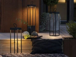 Konstsmide LED Akku Bodenleuchte RAVELLO , Aluminium Schwarz, Höhe 50cm -Bestes Beleuchtungs Geschäft led akku bodenleuchte ravello aluminium schwarz ho 4