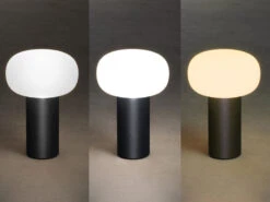 Konstsmide LED Akku Outdoor Tischleuchte ANTIBES Mit RGB Farbwechsel, Schwarz Höhe 19cm -Bestes Beleuchtungs Geschäft led akku outdoor tischleuchte antibes mit rgb farb 5