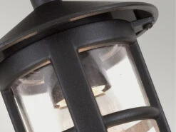 MeineWunschleuchte LED Außen Decken Laterne Aus Alu Im Landhausstil, Schwarz Höhe 23,5cm -Bestes Beleuchtungs Geschäft led aussen decken laterne aus alu im landhausstil 1 13