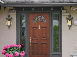 MeineWunschleuchte LED Außen Hängeleuchte Im Jugendstil Mit Amberglas, Ø19cm -Bestes Beleuchtungs Geschäft led aussen haengeleuchte im jugendstil mit ambergl 5