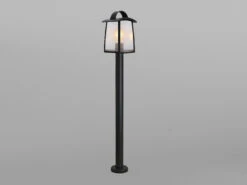 MeineWunschleuchte LED Außen Wegeleuchte In Laternenoptik, Höhe 103,5cm, Schwarz -Bestes Beleuchtungs Geschäft led aussen wegeleuchte in laternenoptik hoehe 1035 2