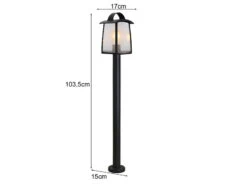 MeineWunschleuchte LED Außen Wegeleuchte In Laternenoptik, Höhe 103,5cm, Schwarz -Bestes Beleuchtungs Geschäft led aussen wegeleuchte in laternenoptik hoehe 1035 3