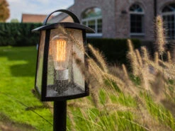 MeineWunschleuchte LED Außen Wegeleuchte In Laternenoptik, Höhe 103,5cm, Schwarz -Bestes Beleuchtungs Geschäft led aussen wegeleuchte in laternenoptik hoehe 1035 4