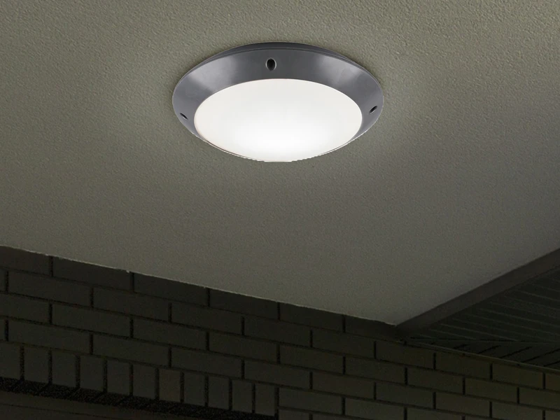 MeineWunschleuchte LED Außendeckenleuchte Wandlampe Rund In Anthrazit - 33 Cm 9 MeineWunschleuchte LED Außendeckenleuchte Wandlampe Rund In Anthrazit - 33 Cm – Bild 7