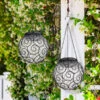 MeineWunschleuchte LED Außenlaternen Hängeleuchten 2er SET, Solarkugeln Klar, Ø 14,5cm 1 MeineWunschleuchte LED Außenlaternen Hängeleuchten 2er SET, Solarkugeln Klar, Ø 14,5cm -Bestes Beleuchtungs Geschäft led aussenlaternen haengeleuchten 2er set solarkug