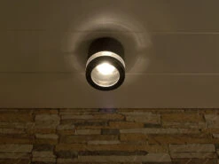 Lutec LED Außenleuchte FOCUS, Aluguss Anthrazit, Ø 10cm, Wandleuchte/Deckenleuchte -Bestes Beleuchtungs Geschäft led aussenleuchte focus aluguss anthrazit 10cm wan 3