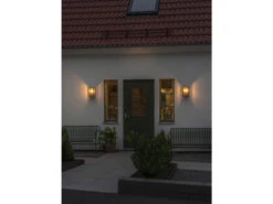 Konstsmide LED Außenwandlaterne Aus Messing Mit Klarglas, Höhe 30cm -Bestes Beleuchtungs Geschäft led aussenwandlaterne aus messing mit klarglas hoe 6