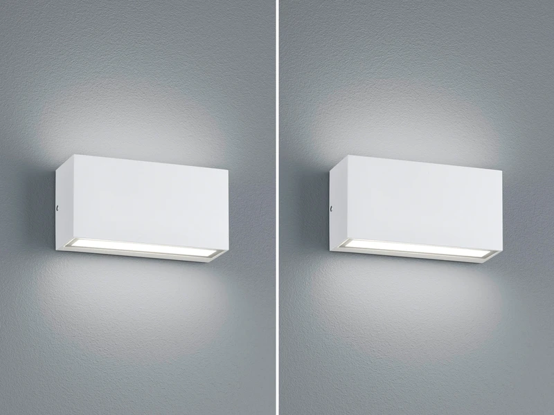 Trio Leuchten LED Außenwandleuchte 2er Set Up- & Down Light In Weiß Matt 3 Trio Leuchten LED Außenwandleuchte 2er Set Up- & Down Light In Weiß Matt