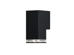 MeineWunschleuchte LED Außenwandleuchte ALU Down Light Schwarz Effektstreifen IP44, Höhe 16,5cm -Bestes Beleuchtungs Geschäft led aussenwandleuchte alu down light schwarz effek 4