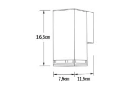 MeineWunschleuchte LED Außenwandleuchte ALU Down Light Weiß Effektstreifen IP44, Höhe 16,5cm -Bestes Beleuchtungs Geschäft led aussenwandleuchte alu down light weiss effekts 3