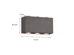 Trio Leuchten LED Außenwandleuchte CLYDE Anthrazit Mit Up And Down Light, Breite 14cm -Bestes Beleuchtungs Geschäft led aussenwandleuchte clyde anthrazit mit up and d 2