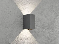 Konstsmide LED Außenwandleuchte CREMONA Up And Down Höhe 17cm, Anthrazit -Bestes Beleuchtungs Geschäft led aussenwandleuchte cremona up and down hoehe 17 4