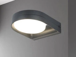 Lutec LED Außenwandleuchte FELE ALU Downlight, Kopf 320° Verstellbar, 16x20cm -Bestes Beleuchtungs Geschäft led aussenwandleuchte fele alu downlight kopf 320 1 2