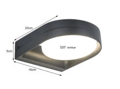 Lutec LED Außenwandleuchte FELE ALU Downlight, Kopf 320° Verstellbar, 16x20cm -Bestes Beleuchtungs Geschäft led aussenwandleuchte fele alu downlight kopf 320 1 3