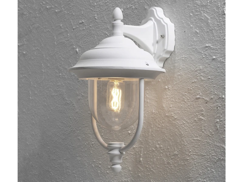 Konstsmide LED Außenwandleuchte, Landhaus Laterne Hängend Höhe 46cm, Weiß 3 Konstsmide LED Außenwandleuchte, Landhaus Laterne Hängend Höhe 46cm, Weiß