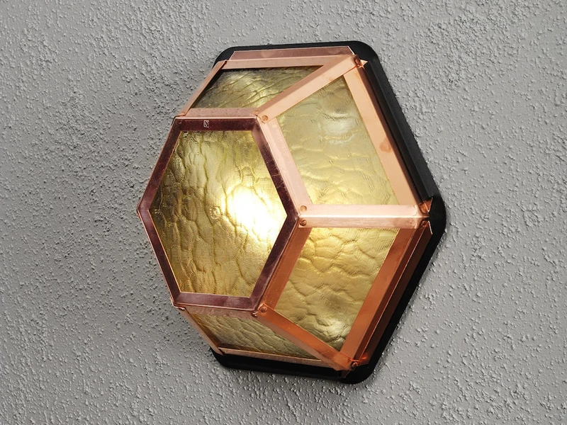 MeineWunschleuchte LED Außenwandleuchte Landhausstil Aus Kupfer, Höhe 30cm 3 MeineWunschleuchte LED Außenwandleuchte Landhausstil Aus Kupfer, Höhe 30cm