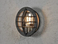 MeineWunschleuchte LED Außenwandleuchte Mit Steckdose, Alu Schwarz & Klarglas, Ø 31cm 13 MeineWunschleuchte LED Außenwandleuchte Mit Steckdose, Alu Schwarz & Klarglas, Ø 31cm -Bestes Beleuchtungs Geschäft led aussenwandleuchte mit steckdose alu schwarz kl 3