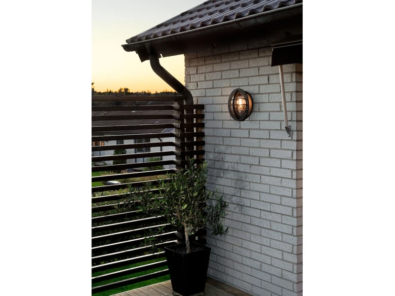 MeineWunschleuchte LED Außenwandleuchte Mit Steckdose, Alu Schwarz & Klarglas, Ø 31cm 10 MeineWunschleuchte LED Außenwandleuchte Mit Steckdose, Alu Schwarz & Klarglas, Ø 31cm – Bild 8