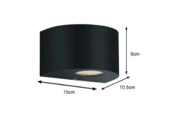 Reality Leuchten LED Außenwandleuchte ROSARIO Up And Down Light Rund In Schwarz -Bestes Beleuchtungs Geschäft led aussenwandleuchte rosario up and down light ru 2