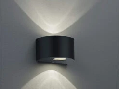 Reality Leuchten LED Außenwandleuchte ROSARIO Up And Down Light Rund In Schwarz
