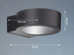 Fischer & Honsel LED Außenwandleuchte TORRES Schwarz Mit Up And Down Licht - 15cm Breit 10 Fischer & Honsel LED Außenwandleuchte TORRES Schwarz Mit Up And Down Licht - 15cm Breit -Bestes Beleuchtungs Geschäft led aussenwandleuchte torres schwarz mit up and do 3