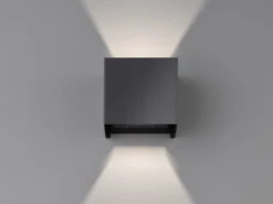 Fischer & Honsel LED Außenwandleuchte WALL Schwarz Mit Up And Down Licht - 10cm Breit -Bestes Beleuchtungs Geschäft led aussenwandleuchte wall schwarz mit up and down 2