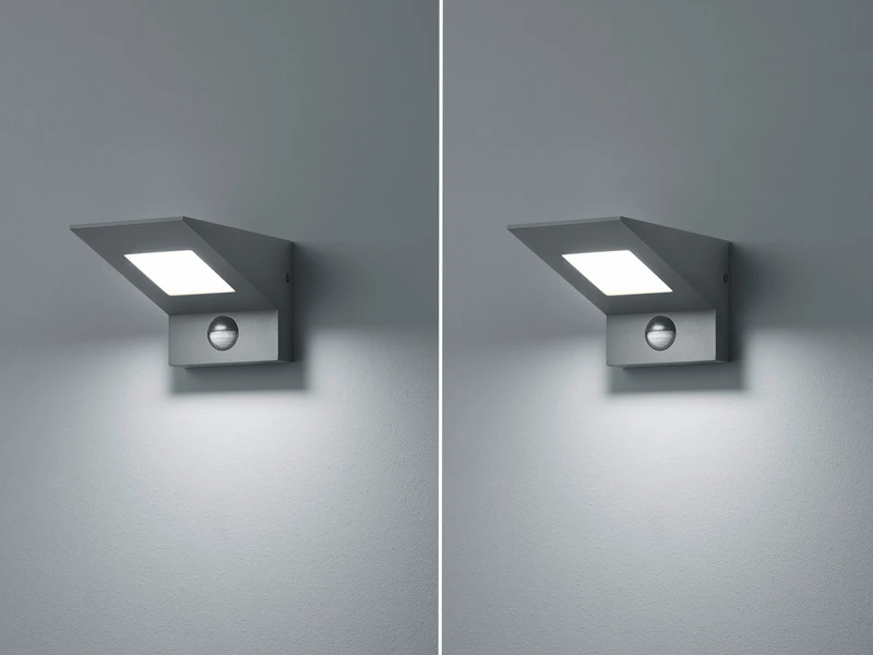 Trio Leuchten LED Außenwandleuchten 2er Set Mit Bewegungsmelder In Anthrazit 5 Trio Leuchten LED Außenwandleuchten 2er Set Mit Bewegungsmelder In Anthrazit – Bild 3