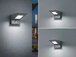 Trio Leuchten LED Außenwandleuchten 2er Set Mit Bewegungsmelder In Anthrazit